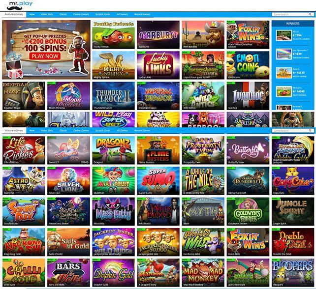 Mr. Play Casino Games Screenshot