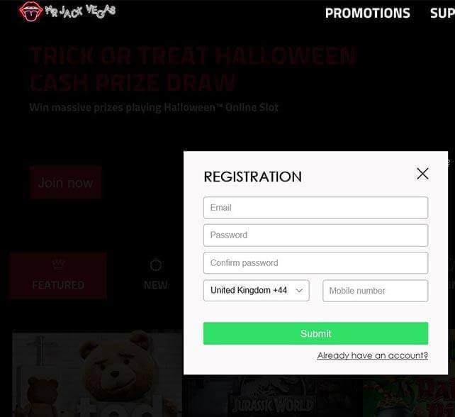 Mr Jack Vegas Casino on Mobile
