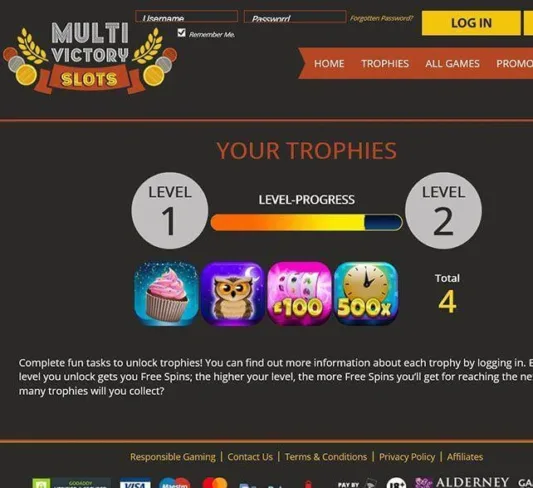 Multi Victory Slots Casino Trophies