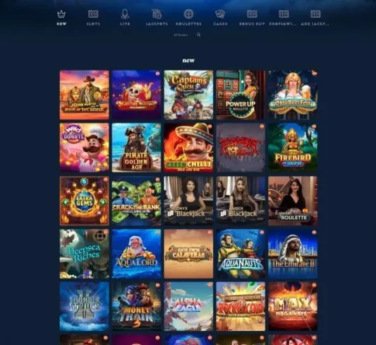 Screenshot of Axe Casino games