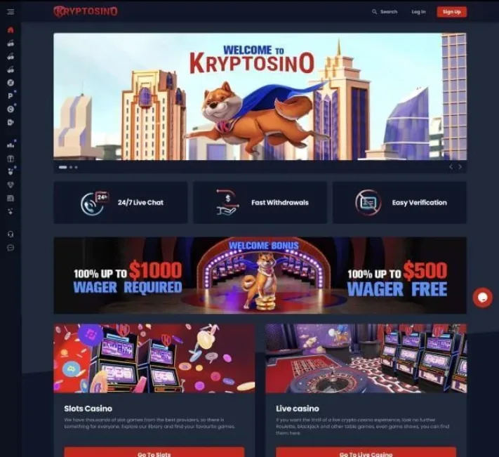 Kryptosino Homepage