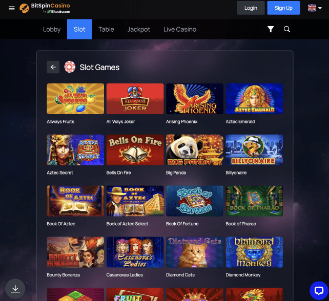 BitSpin Casino games