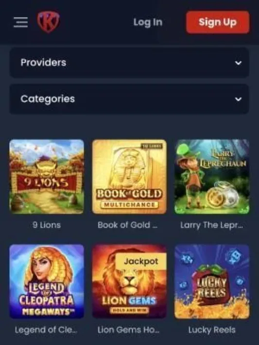 Kryptosino Games Mobile