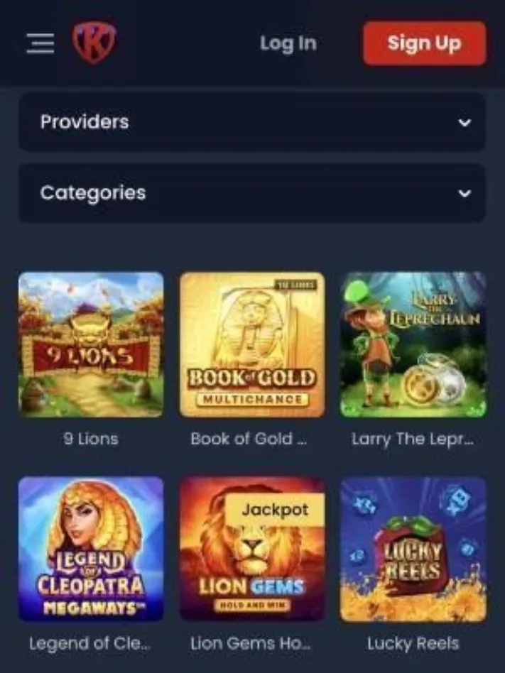 Kryptosino Games Mobile