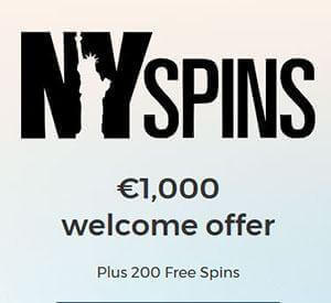 NY Spins Casino 1,000€ Welcome Offer