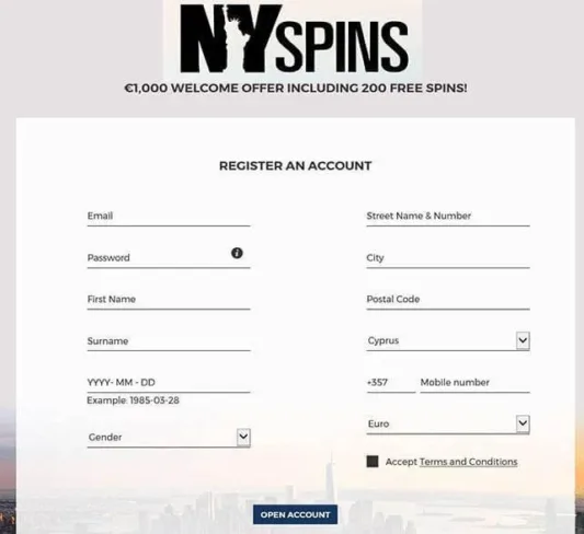NY Spins Casino on Mobile