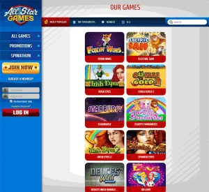 All Star Games Casino Slots Screenshot