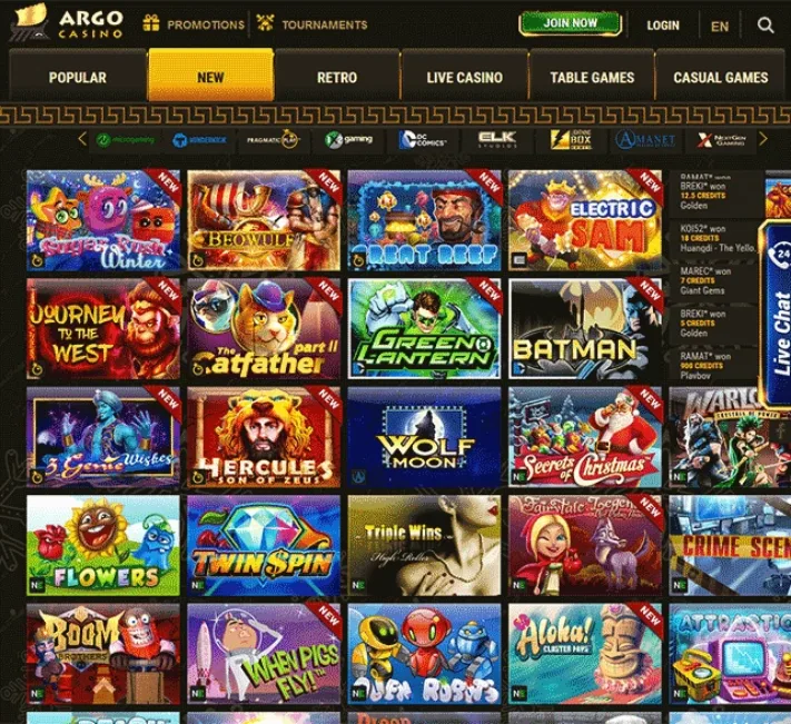 Argo Casino Games