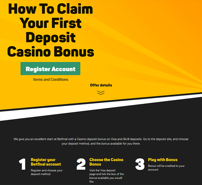 Betfinal bonus codes