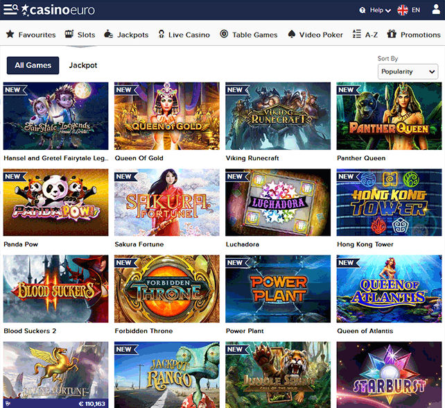 Euro Casino Games