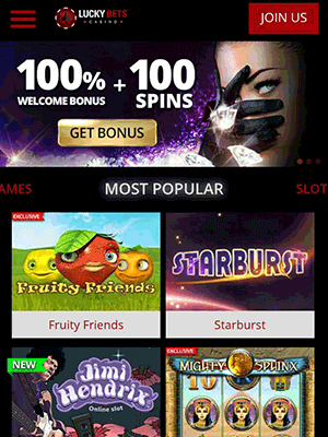 Lucky Bets Casino on Mobile