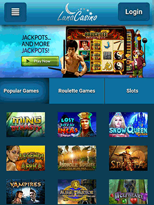 Luna Casino on Mobile