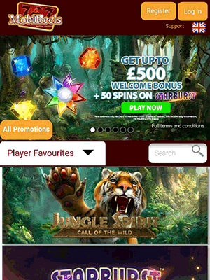 Mobi Reels Casino Home