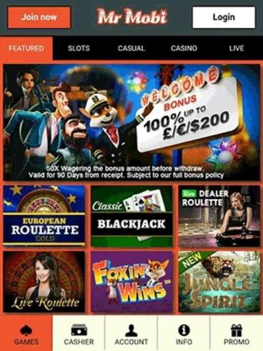 Mr Mobi Casino on Mobile