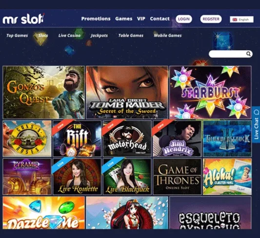 Mr Slot Casino Games Selection