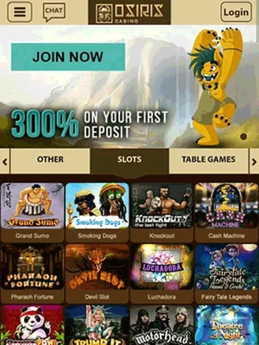 Osiris Casino on Mobile