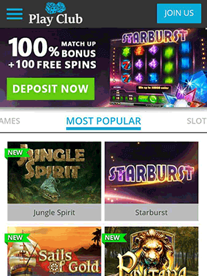 Play Club Casino Bonus