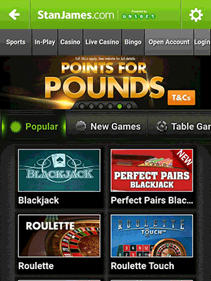 Stan James Casino Home