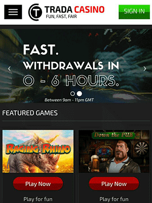 Trada Casino Mobile App