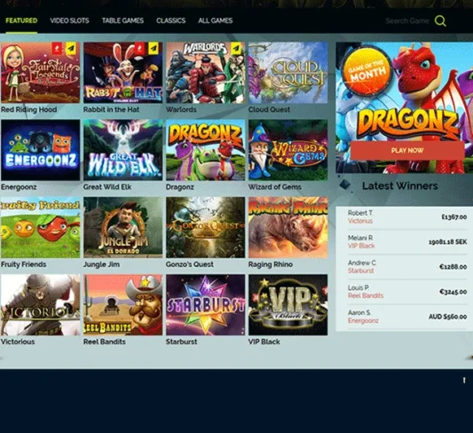 Wixstars Casino Games Selection
