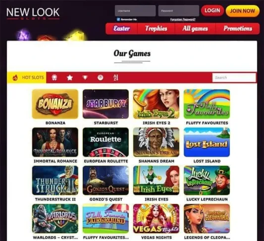 New Look Slots Games Selection