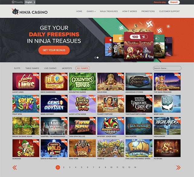 Ninja Casino Games