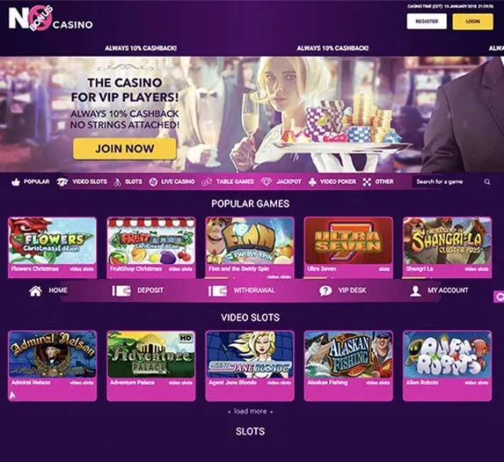 NoBonusCasino Homepage