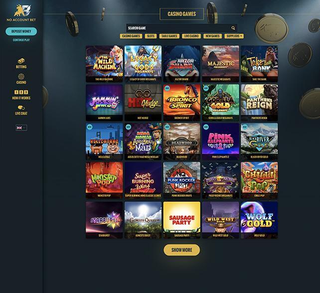 No Account Bet