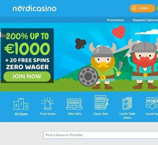 Nordi Casino Homepage