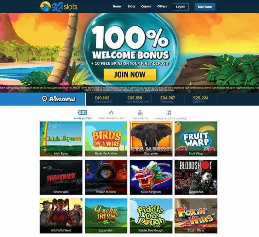 Ola Slots Casino Homepage
