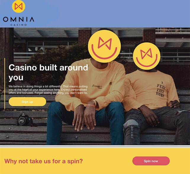 Omnia Casino Homepage