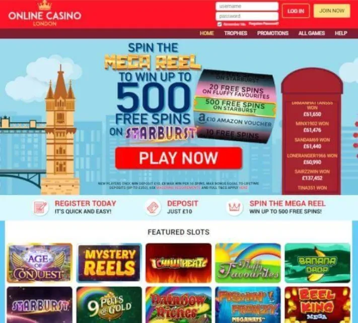 Online Casino London bonus offer