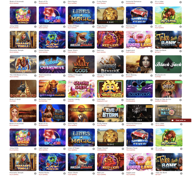 Ovitoons Casino games