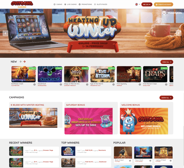 Ovitoons homepage
