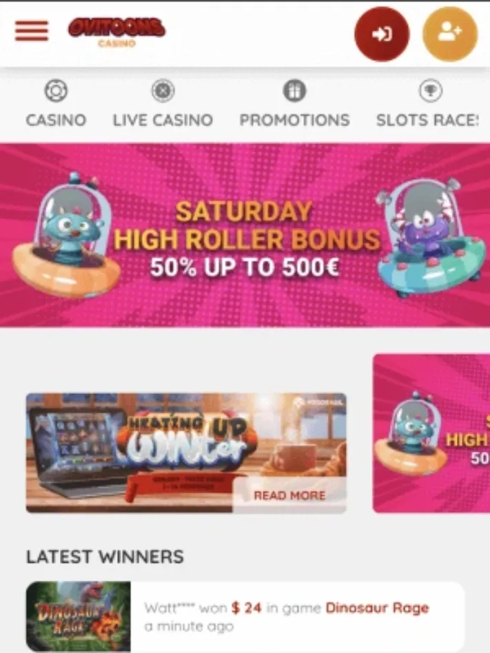 Ovitoons Mobile Casino