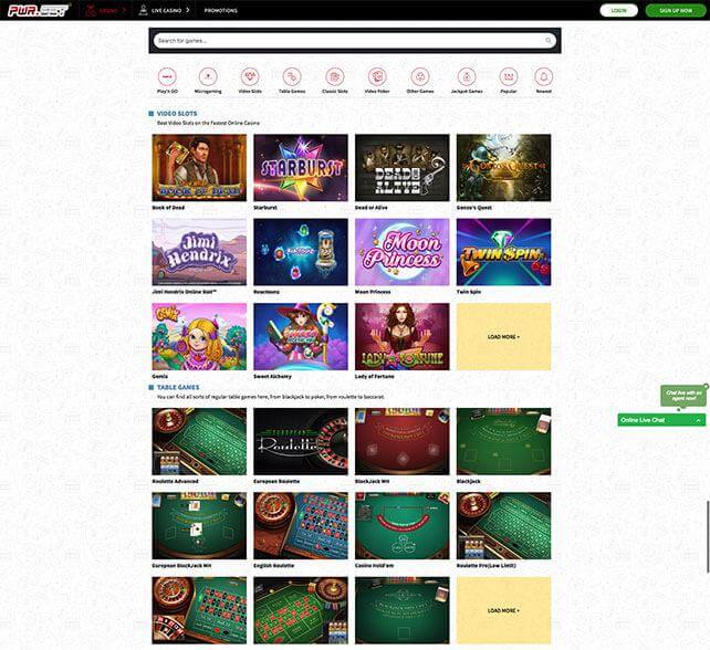 PWR BET Casino Games