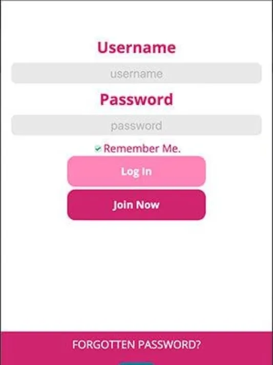Pink Riches Registration Screen on Mobile