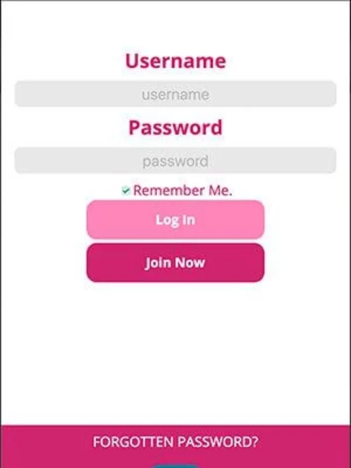 Pink Riches Registration Screen on Mobile
