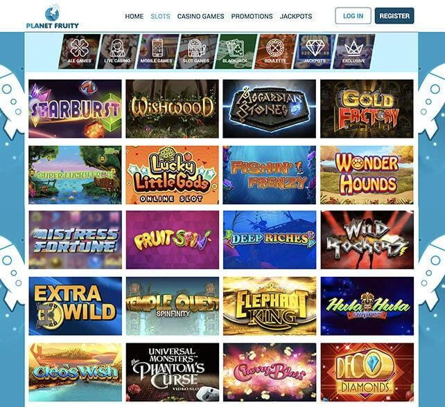 Planet Fruity Casino Games