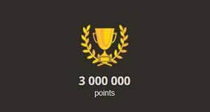 Winnings of 3 000 000 Points