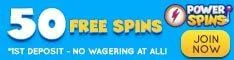 PowerSpins Casino 50 Free Spins