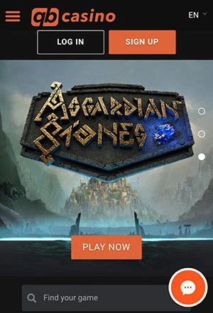 QBCasino Mobile Screen