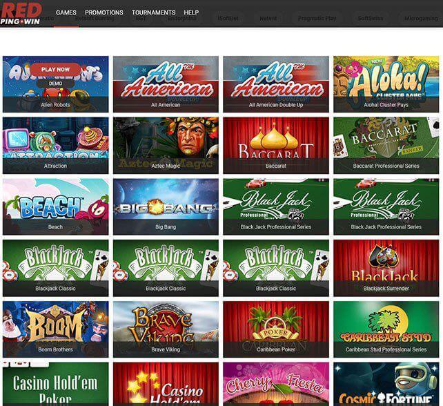 Red Pingwin online casino games