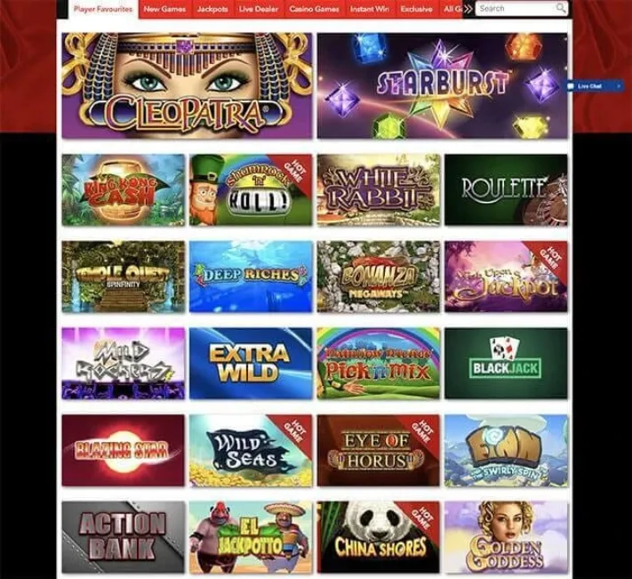 Red Spins Casino Games Selection