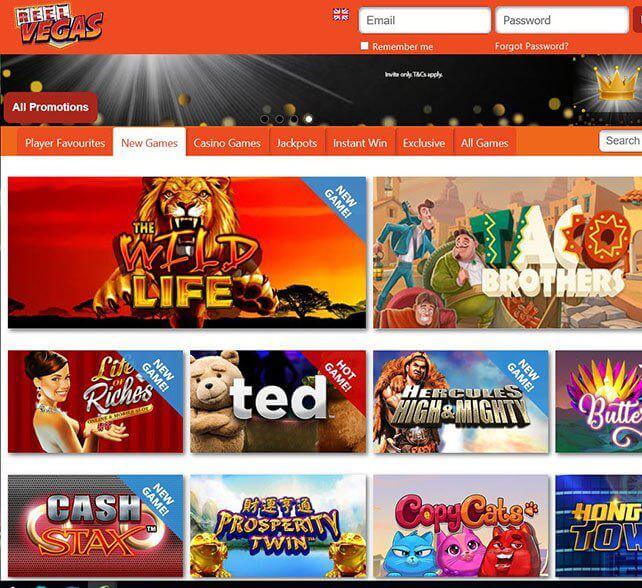 Reel Vegas Casino Games Selection