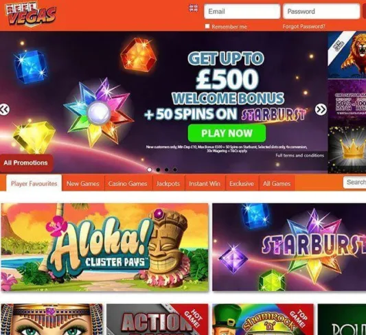 Reel Vegas Casino Homepage