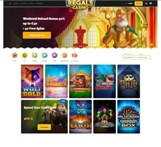 Regals Casino bonus offer