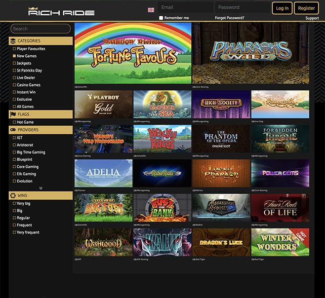 Rich Ride Casino Games