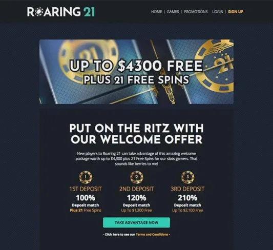 Roaring 21 Casino Bonus