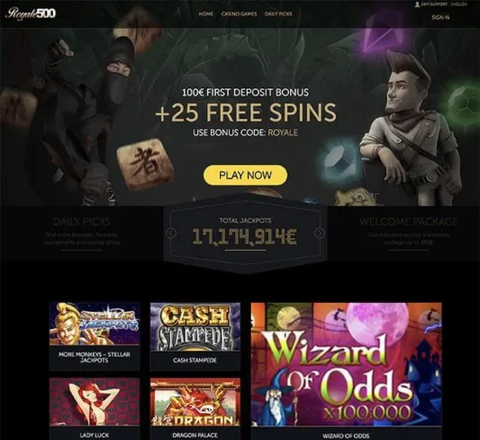 Royale500 Casino Homepage